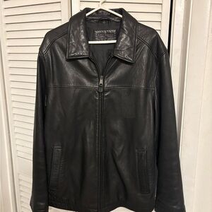 Dockers Leather black Jacket large men’s